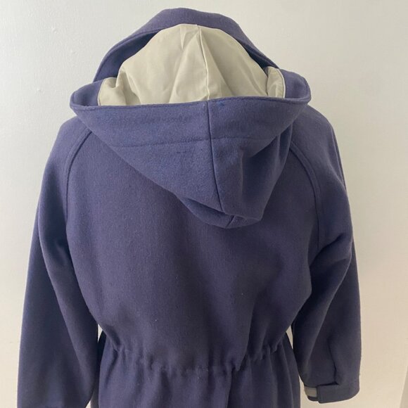 LL Bean Vintage Wool Jacket Made in USA w/ Hood - Picture 9 of 12